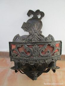 Antigüedades: Antiguo Aplique de pared, forja artística catalana, pieza única. Años 30.